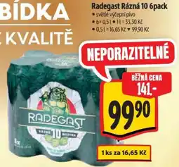 Albert Radegast Rázná 10 6pack nabídka