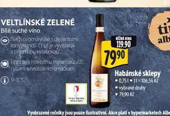 Albert Habánské sklepy veltlínské zelené nabídka