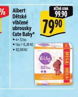 Albert Cute baby dětské vlhčené ubrousky nabídka