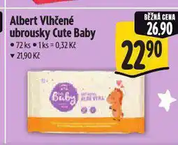 Albert Cute baby vlhčené ubrousky nabídka