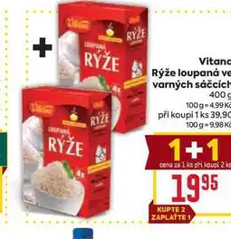 Billa Vitanc Rýže loupaná ve varných sáčcích 400 g nabídka