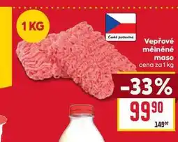 Billa Vepřové mělněné maso cena za 1 kg nabídka