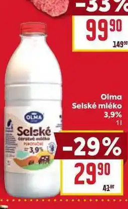 Billa Olma Selské mléko 3,9% 11 nabídka