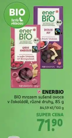Rossmann Enerbio bio mrazem sušené ovoce nabídka