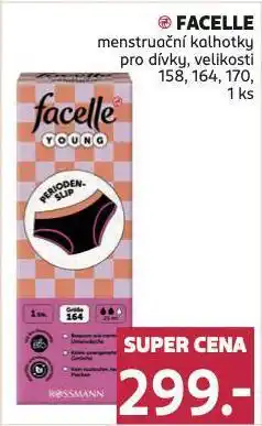Rossmann Facelle menstruační kalhotky nabídka