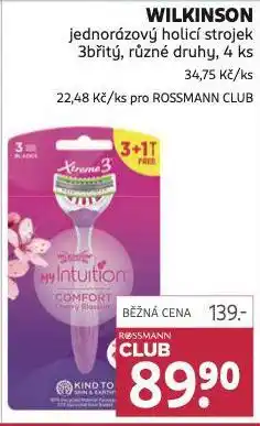 Rossmann Wilkinson jednorázový holící strojek nabídka