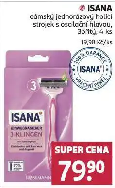 Rossmann Isana dámský jednorázový holící strojek nabídka