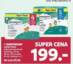 Rossmann Babydream prémiové plenkové kalhotky nabídka