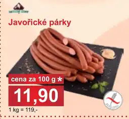 PLUS JIP Javořické párky nabídka