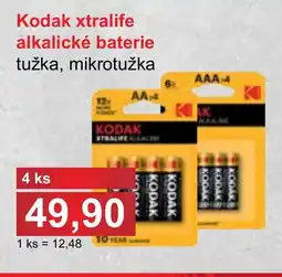 PLUS JIP Kodak xtralife alkalické baterie nabídka