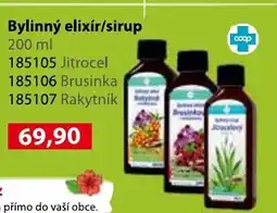 Konzum Coop Bylinný elixír/sirup nabídka
