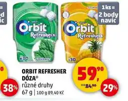 Penny Market ORBIT REFRESHER DÓZA různé druhy, 67 g nabídka