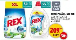 Penny Market PRACÍ PRÁŠEK, GEL REX, 2,75 kg, 2,475 l nabídka