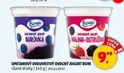 Penny Market SMETANOVÝ DVOUVRSTVÝ OVOCNÝ JOGURT BONI různé druhy, 145 g nabídka