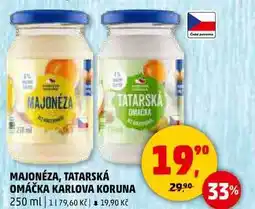 Penny Market TATARSKÁ OMÁČKA KARLOVA KORUNA, 250 ml nabídka