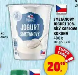 Penny Market SMETANOVÝ JOGURT 10% BÍLÝ KARLOVA KORUNA, 400 g nabídka