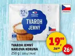 Penny Market TVAROH JEMNÝ KARLOVA KORUNA, 250 g nabídka