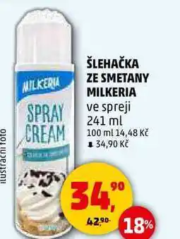 Penny Market ŠLEHAČKA ZE SMETANY MILKERIA ve spreji, 241 ml nabídka