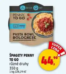Penny Market ŠPAGETY PENNY TO GO různé druhy, 350 g nabídka