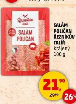 Penny Market SALÁM POLIČAN ŘEZNÍKŮV TALÍŘ krájený, 100 g nabídka