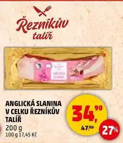 Penny Market ANGLICKÁ SLANINA V CELKU ŘEZNÍKŮV TALÍŘ, 200 g nabídka