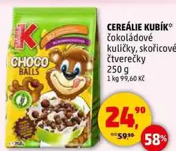 Penny Market CEREÁLIE KUBÍK čokoládové kuličky, skořicové čtverečky, 250 g nabídka