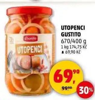 Penny Market UTOPENCI GUSTITO, 670/400 g nabídka