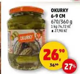 Penny Market OKURKY 6-9 CM, 670/360 g nabídka