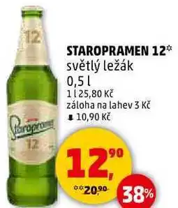 Penny Market STAROPRAMEN 12 světlý ležák, 0,5 l nabídka