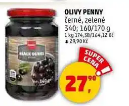Penny Market OLIVY PENNY černé, zelené, 340 160/170 g nabídka
