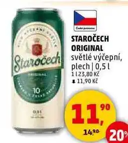 Penny Market STAROČECH ORIGINAL světlé výčepní, plech, 0,5 l nabídka