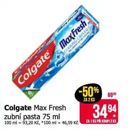 Teta Colgate max fresh zubní pasta nabídka