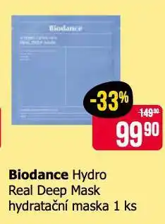 Teta Biodance hydro real deep mask hydratační maska nabídka