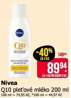Teta Nivea q10 pleťová mléko nabídka