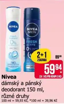 Teta Nivea dámský deodorant nabídka