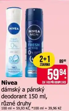 Teta Nivea pánský deodorant nabídka