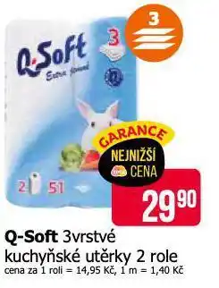 Teta Q-soft 3vrstvé kuchyňské utěrky 2 role nabídka