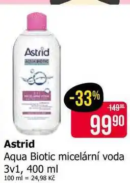 Teta Astrid Aqua Biotic micelární voda 3v1, 400 ml nabídka