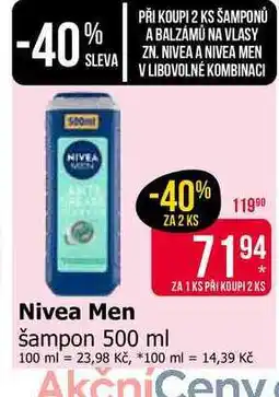 Teta Nivea Men šampon 500 ml nabídka
