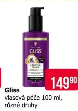 Teta Gliss vlasová péče 100 ml, různé druhy nabídka