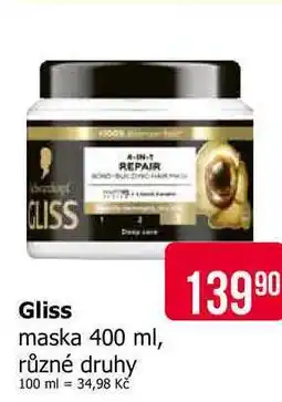 Teta Gliss maska 400 ml, různé druhy nabídka