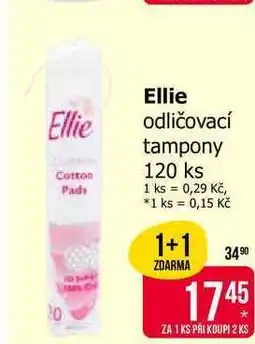 Teta Ellie odličovací tampony 120 ks nabídka
