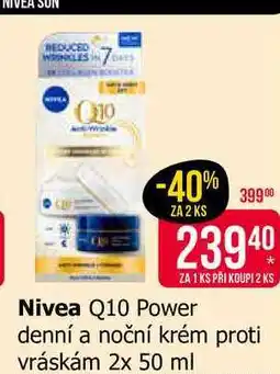 Teta Nivea Q10 Power denní a noční krém proti vráskám 2x 50 ml nabídka