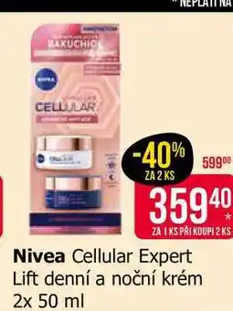 Teta Nivea Cellular Expert Lift denní a noční krém 2x 50 ml nabídka