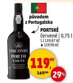 Penny Market PORTSKÉ červené, 0,75 l nabídka