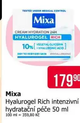 Teta Mixa Hyalurogel Rich intenzivní hydratační péče 50 ml nabídka