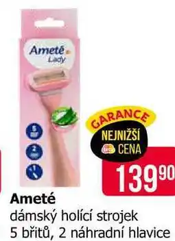 Teta Ameté dámský holící strojek 5 břitů, 2 náhradní hlavice nabídka
