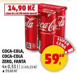 Penny Market COCA-COLA, 4 x 0,33 l nabídka