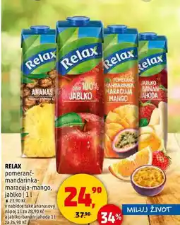 Penny Market RELAX pomeranč- mandarinka- maracuja-mango, 1 l nabídka