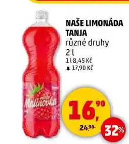 Penny Market NAŠE LIMONÁDA TANJA různé druhy, 2 l nabídka